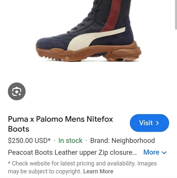 Puma palomo mens size 9 new Navy and Red High-Top Sneakers - Picture 11 of 11